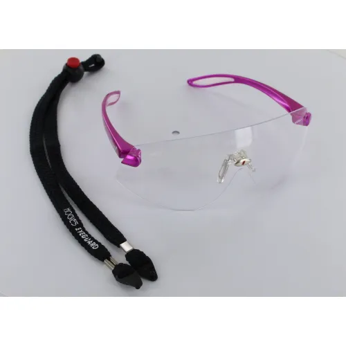 HOGIES BESCHERMBRIL EYEGUARD CLEAR FRAME FLURO PINK NEG011