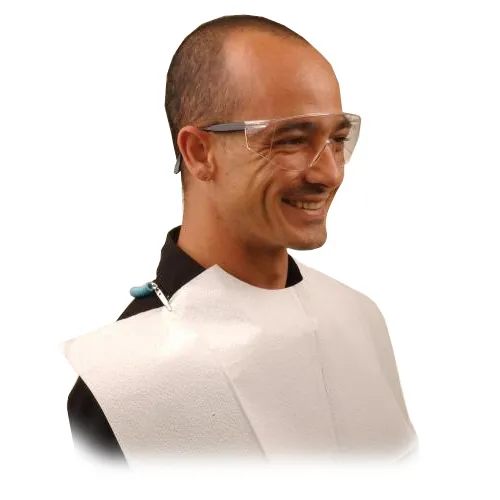 CROSSTEX PATIENTEN SERVETTEN 4-LAAGS POLYBACK 46x56cm MET HALSUITSPARING WIT (400st)