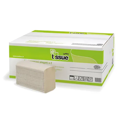 MTS E-TISSUE HANDDOEKEN Z-FOLD 2-LAAGS 21,5x21cm (15x200st) 207321