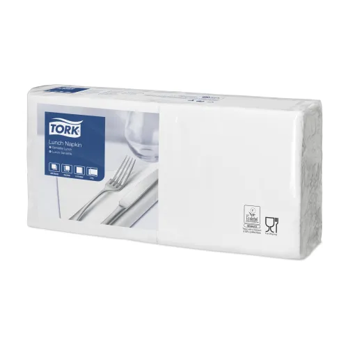 TORK SERVETTEN WIT 2-laags 33x33cm NR. 477149 (10x200st)