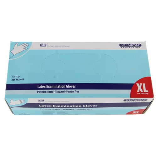 KLINION PROTECTION COATED LATEX HANDSCHOENEN POEDERVRIJ WIT EXTRA-LARGE (100st)