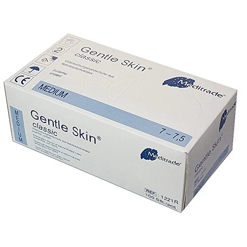 MEDITRADE GENTLE SKIN SENSITIVE HANDSCHOENEN LATEX POEDERVRIJ LARGE WIT (100st)