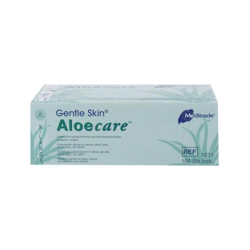 ALOECARE HANDSCHOENEN LATEX POEDERVRIJ EXTRA-LARGE GROEN (100st)