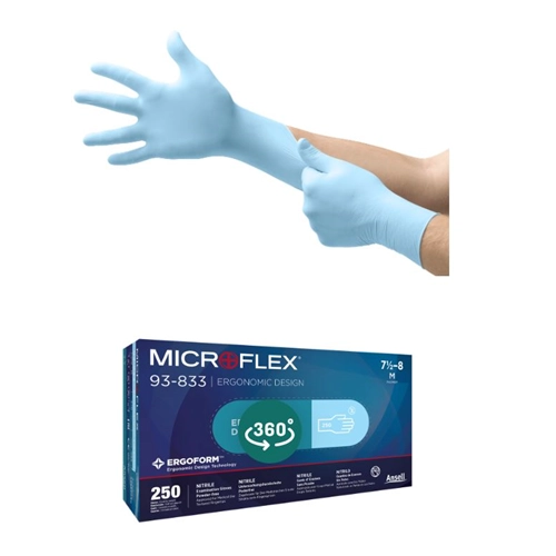 ANSELL MICROFLEX NITRILE POEDERVRIJ BLAUW SMALL (250st) REF 93-833070