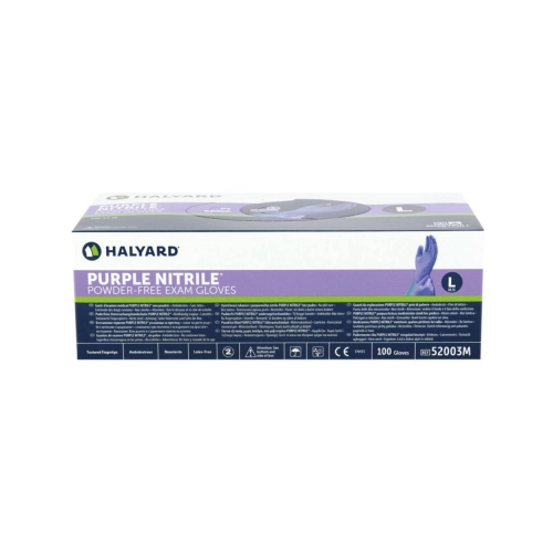 HALYARD HANDSCHOENEN PURPLE NITRILE POEDERVRIJ LARGE (100st)
