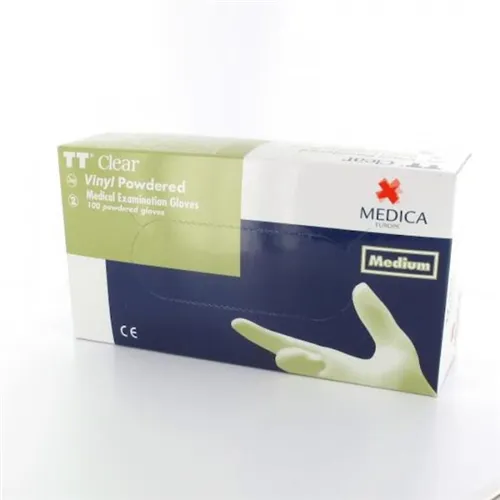 MEDICA TRU-TOUCH VINYL STRETCH HANDSCHOENEN GEPOEDERD MEDIUM (100st)
