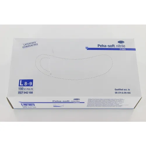 HARTMANN PEHA SOFT NITRILE FINO HANDSCHOENEN POEDERVRIJ LARGE BLAUW (150st)