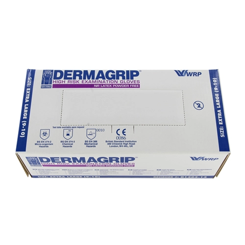 MEDICA DERMAGRIP HANDSCHOENEN LATEX POEDERVRIJ HIGH RISK EXTRA-LARGE (50st)