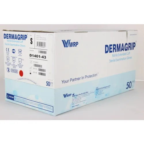 MEDICA DERMAGRIP HANDSCHOENEN NITRILE POEDERVRIJ STERIEL SMALL (50pr)