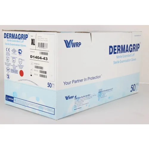 MEDICA DERMAGRIP HANDSCHOENEN NITRILE POEDERVRIJ STERIEL EXTRA-LARGE (50x2st)
