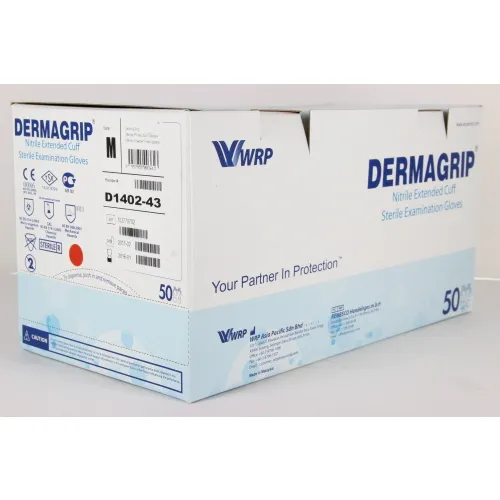 MEDICA DERMAGRIP HANDSCHOENEN NITRILE POEDERVRIJ STERIEL MEDIUM (50pr)