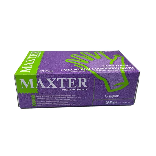MAXTER HANDSCHOENEN LATEX GEPOEDERD SMALL (100st)