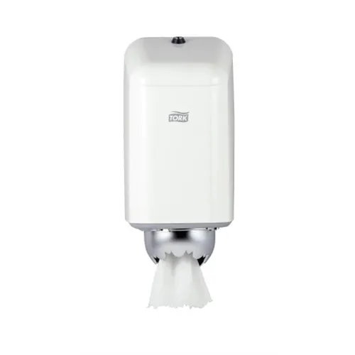 TORK DISPENSER VOOR HANDDOEKJES WIPER CENTERFEED ROLL MINI METAAL WIT NR.200040