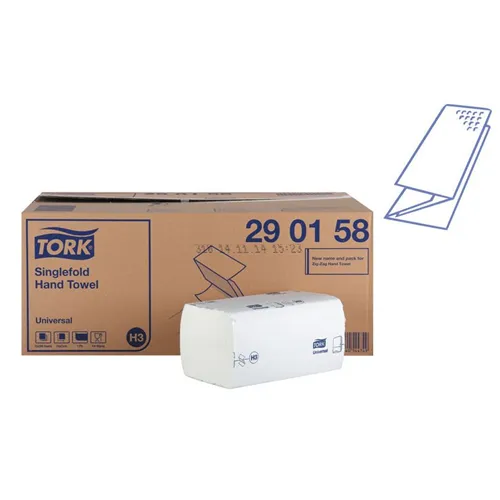 TORK ADVANCED HANDDOEKJES ZZ-GEVOUWEN 1-LAAGS SOFT 26x23cm NR.290158 (15x300st)