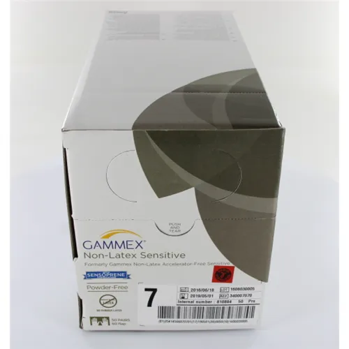 ANSELL GAMMEX HANDSCHOENEN NON LATEX POEDER VRIJ SENSITIVE STERIEL MAAT 7.0 (50pr)