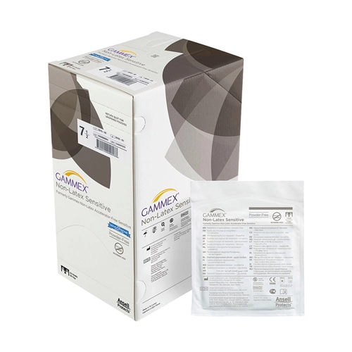 ANSELL GAMMEX HANDSCHOENEN NON LATEX POEDER VRIJ SENSITIVE STERIEL MAAT 6.5 (50pr)
