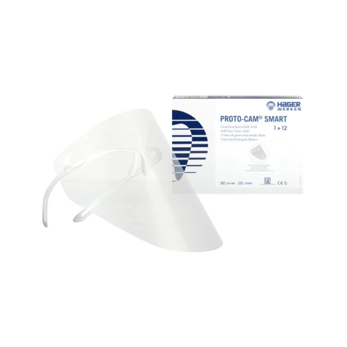 HAGER&WERKEN FACE SHIELD PROTOCAM SMART FRAME WIT MET 12 VOORZETSCHERMEN