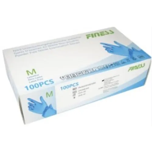 FINESS NITRILE HANDSCHOENEN POEDERVRIJ FINGER TEXTURED SMALL BLAUW (100st)