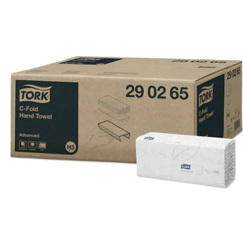 TORK HANDDOEKEN C-GEVOUWEN 2-LAAGS 31x24,8cm WIT REF 290265