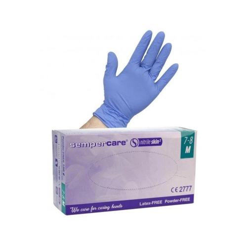 SEMPERMED SEMPERCARE SKIN2 HANDSCHOENEN POEDERVRIJ NITRILE MEDIUM 3gr(200st)