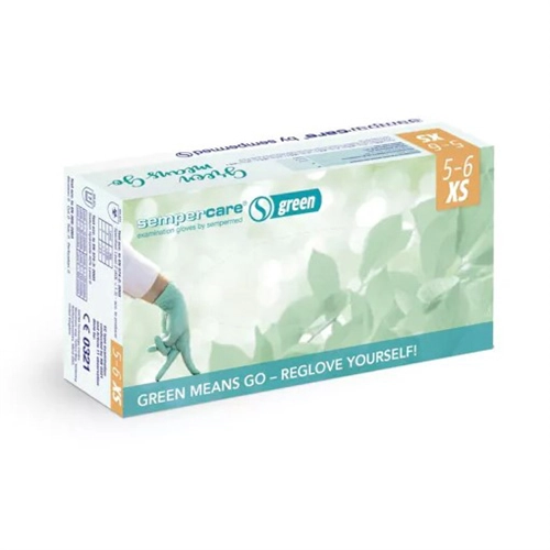 SEMPERMED SEMPERCARE GROEN NBR PF HANDSCHOENEN EXTRA SMALL (200st)