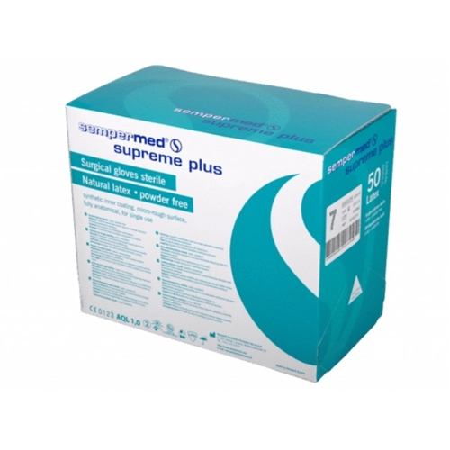 SEMPERMED SUPREME PLUS OK HANDSCHOENEN LATEX POEDERVRIJ STERIEL MAAT 6 WIT (50pr)