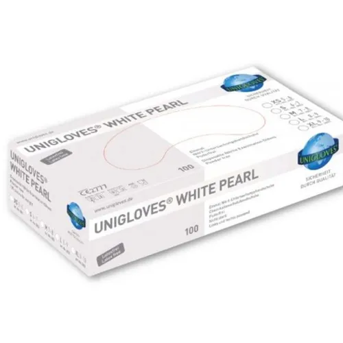 FHS HANDSCHOENEN POEDERVRIJ NITRILE WHITE PEARL MEDIUM (WIT/100st) GP0023