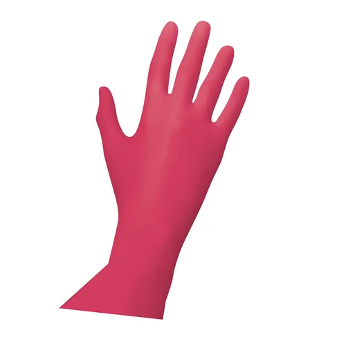 FHS HANDSCHOENEN POEDERVRIJ NITRILE UK RED PEARL MEDIUM (D.ROOD/100st) GP0063