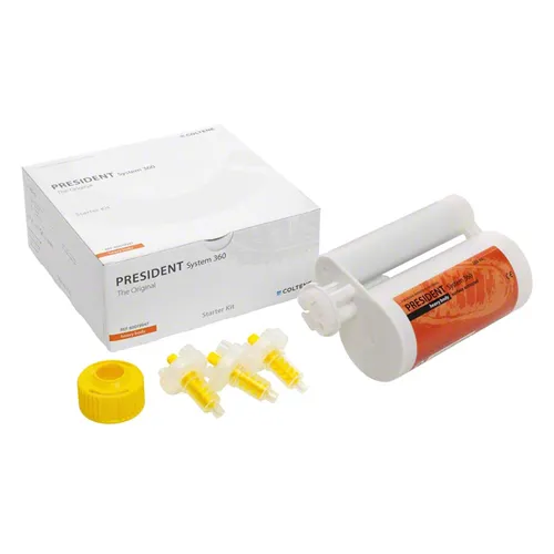 COLTENE PRESIDENT SYSTEM-360 HEAVY BODY STARTERKIT NR.6100 (380ml/ring/tips)