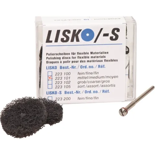 ERKODENT LISKO POLIJSTSCHIJFJES MEDIUM GRIJS (10st)