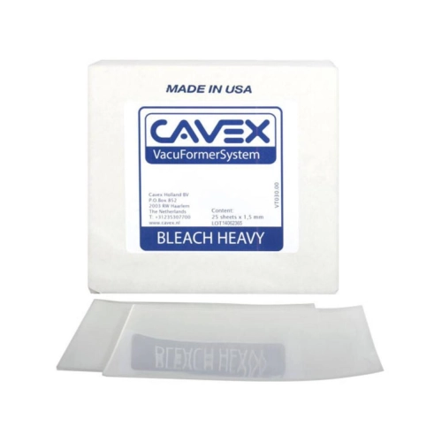 CAVEX VACUFORMER BLEACH SHEETS HEAVY TRANSPARANT 1,5x127x127mm (25st)