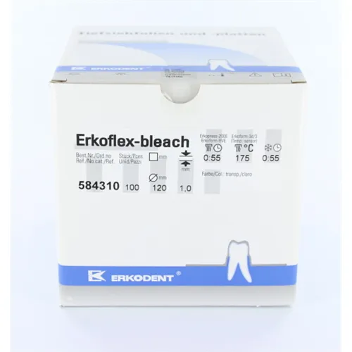 ERKODENT ERKOFLEX BLEACH DIEPTREKPLATEN ROND 1,0x120mm TRANSPARANT (100st)