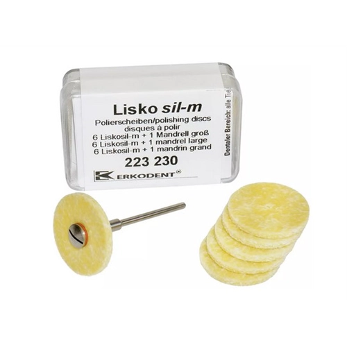 ERKODENT LISKO SIL-M POLIJSTSCHIJFJES + MANDREL (6st) REF 223230