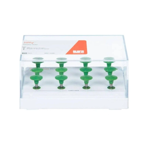 ULTRADENT JIFFY POLIJSTSCHIJFJES GROF GROEN NR. 7015 (12st)