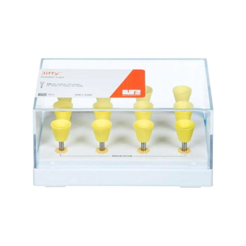 ULTRADENT JIFFY POLIJSTCUPS MEDIUM GEEL NR. 7012 (12st)