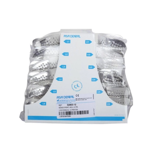 ASA AFDRUKLEPEL ALUMINIUM GEPERFOREERD BETAND BOVEN/ONDER SET NR.S2800-12 (12st)