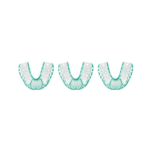 DENTSPLY POLY-TRAY AFDRUKLEPELS PLASTIC GEPERFOREERD BETAND ONDER GROEN NR.0 SMALL (25st)