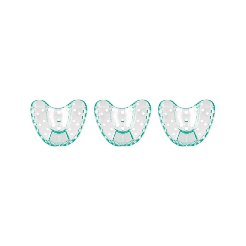 DENTSPLY POLY-TRAY AFDRUKLEPELS PLASTIC GEPERFOREERD BETAND BOVEN GROEN NR.0 SMALL (25st)