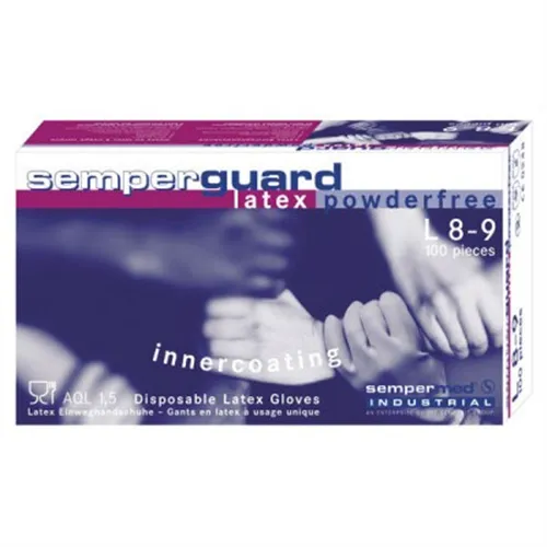 SEMPERMED SEMPERGUARD HANDSCHOENEN POEDERVRIJ LATEX LARGE (100st)