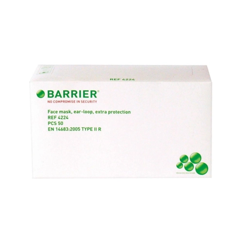 MOLNLYCKE MONDMASKERS BARRIER TYPE IIR MET ELASTIEK BLAUW NR.4224 (50st)