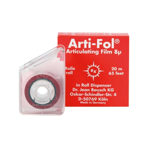 BAUSCH ARTIKULATIEFOLIE ARTIFOL BK21 ROOD 22mm 8 MICRON OP ROL IN DISPENSER (20mtr)