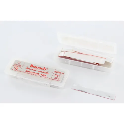 BAUSCH ARTIKULATIEPAPIER ARTI-FOL METALLIC BK35 12µ ROOD (8x60mm/100st)