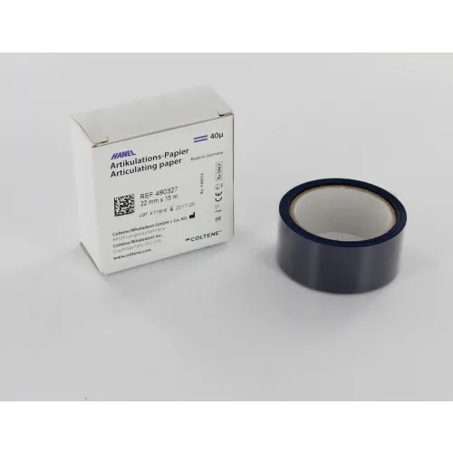 HANEL ARTIKULATIEPAPIER 22mm BLAUW ROL 40µ (15mtr)