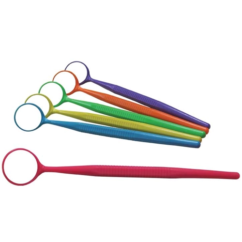 ZIRC CRYSTAL PLASTIC MONDSPIEGELS MAAT 5 MET HEFT ASSORTIMENT KLEUR NEON (12st)