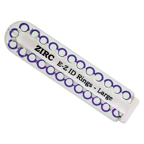 ZIRC E-Z ID CODE-RINGEN LARGE R NEON PAARS (25st)