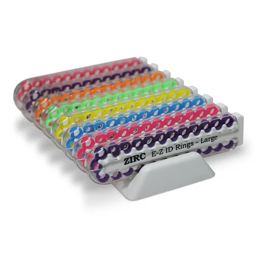 ZIRC E-Z ID CODE-RINGEN LARGE NEON ASSORTIMENT (8x25st)