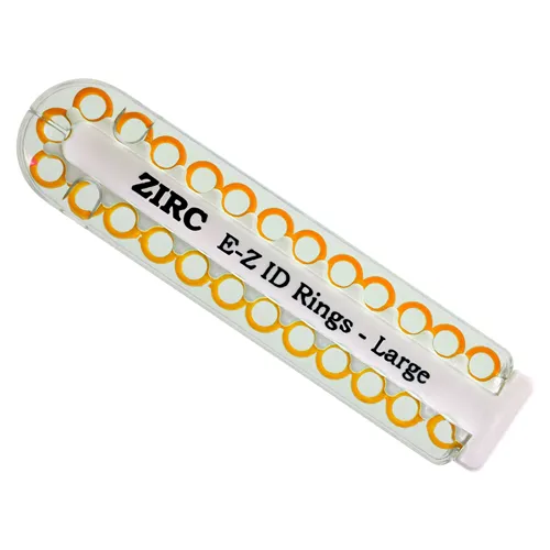 ZIRC E-Z ID CODE-RINGEN LARGE Q NEON ORANJE (25st)
