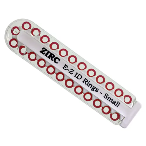 ZIRC E-Z ID CODE-RINGEN SMALL M ROOD (25st)