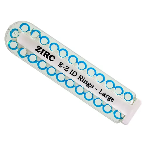 ZIRC E-Z ID CODE-RINGEN LARGE N NEON BLAUW (25st)