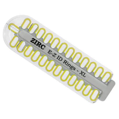 ZIRC E-Z ID CODE-RINGEN XLARGE NEON GEEL (25st)